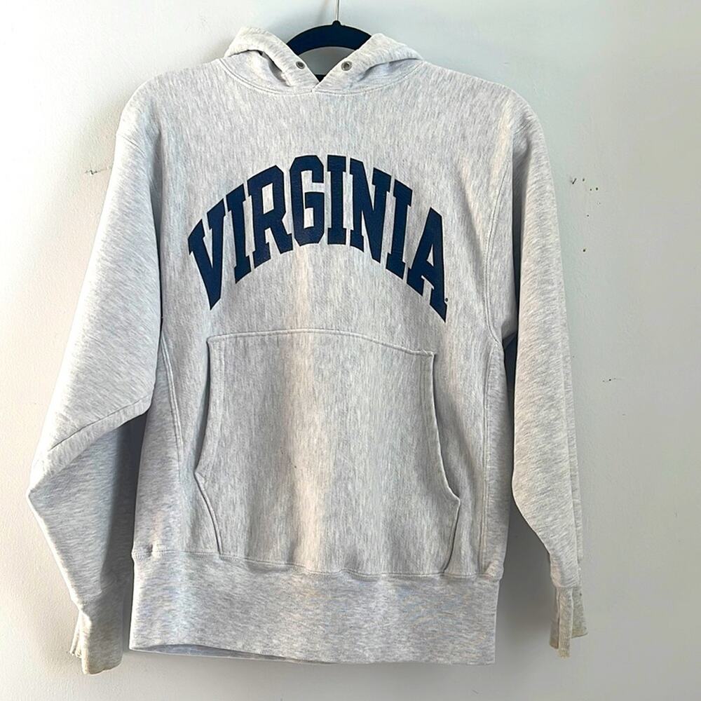 Vintage Champion reverse weave Virginia kangaroo hoodie sweatshirt  sz S